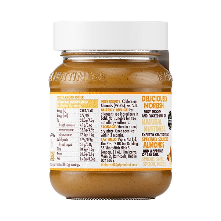 Pip & Nut Smooth Almond Butter 170g